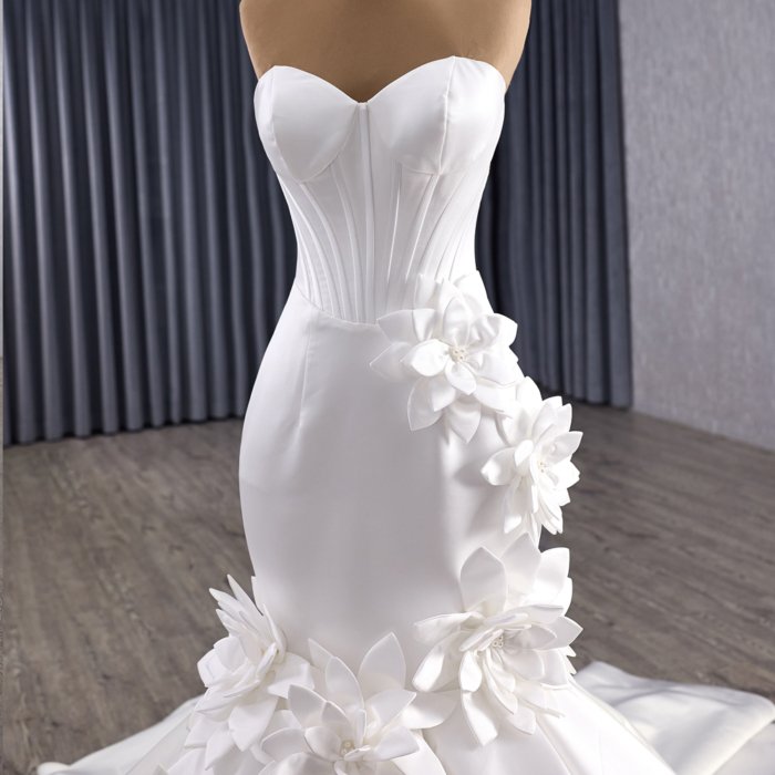 2025 Mermaid Wedding Dress Elegant Bridal Gown Flowers Vestidos De Novias Sequined Beading Lace Evening Party Dress 251073 - Image 3
