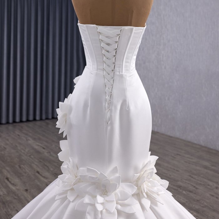 2025 Mermaid Wedding Dress Elegant Bridal Gown Flowers Vestidos De Novias Sequined Beading Lace Evening Party Dress 251073 - Image 4