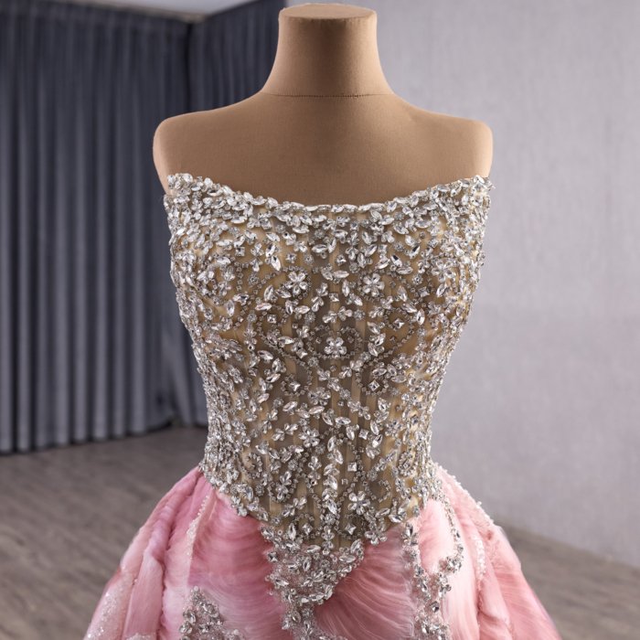 2025 Pink Mermaid Evening Dress Elegant Flowers Vestidos De Fiesta Sequined Beading Lace Evening Party Dress 251080 - Image 5
