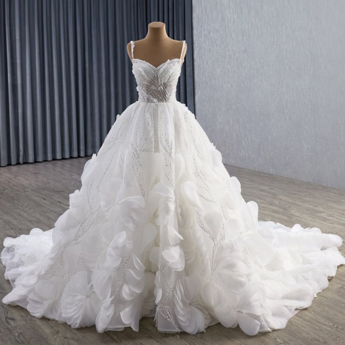 2025 2in 1 Wedding Dress Elegant Bridal Gown Flowers Vestidos De Novias Sequined Beading Lace Evening Party Dress 251081 - Image 3