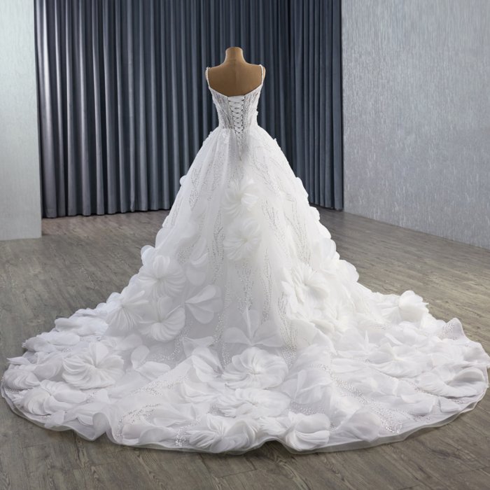 2025 2in 1 Wedding Dress Elegant Bridal Gown Flowers Vestidos De Novias Sequined Beading Lace Evening Party Dress 251081 - Image 2