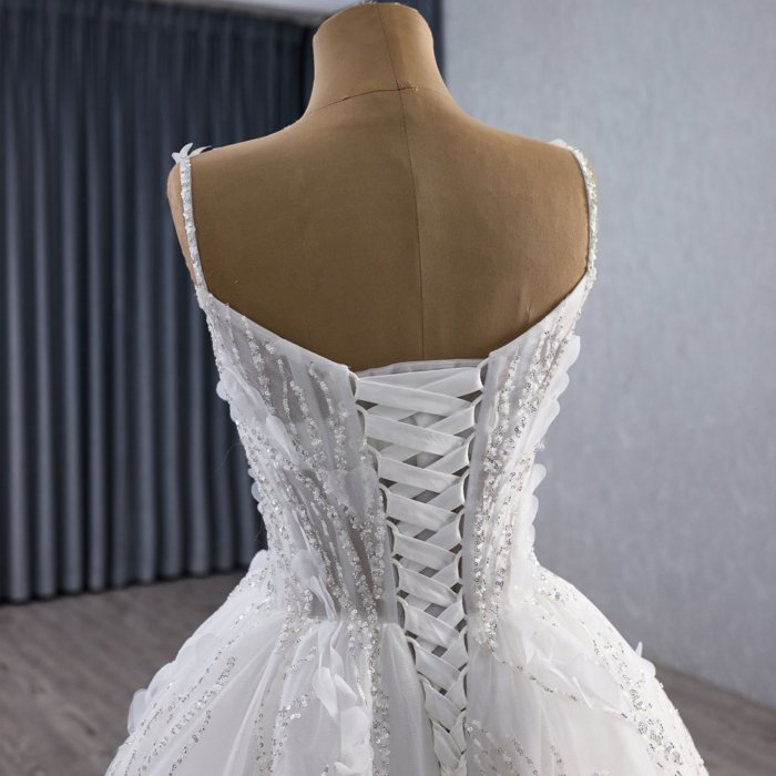 2025 2in 1 Wedding Dress Elegant Bridal Gown Flowers Vestidos De Novias Sequined Beading Lace Evening Party Dress 251081 - Image 5