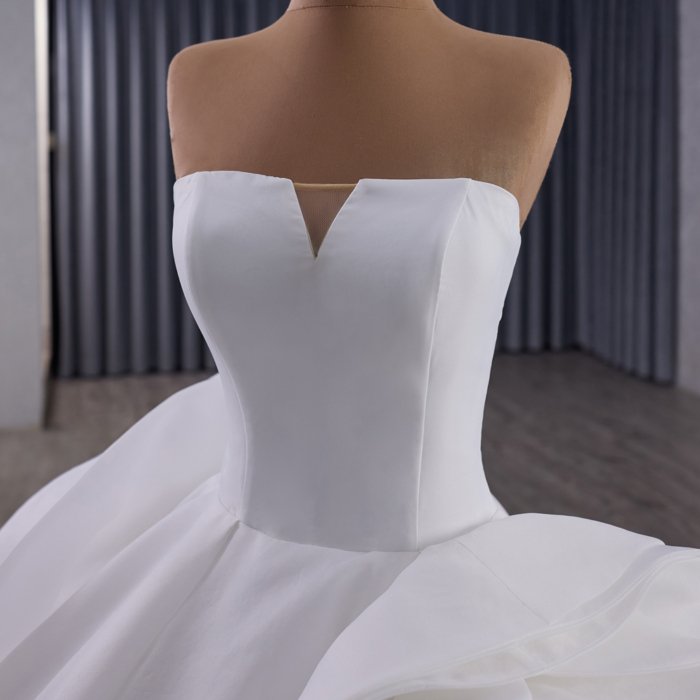 2025 Strapless Wedding Dress Elegant Bridal Gown Flowers Vestidos De Novias Sequined Beading Lace Evening Party Dress 251098 - Image 3