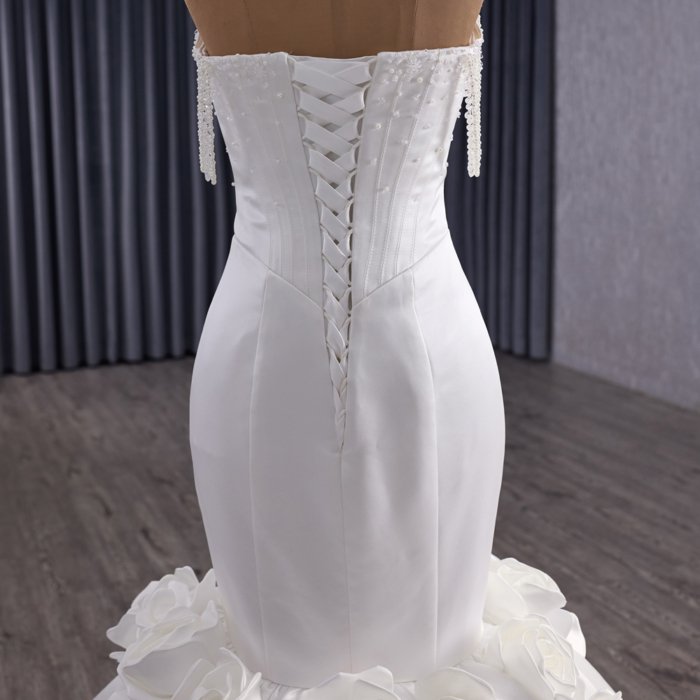 2025 Mermaid Mordern Wedding Dress Elegant Bridal Gown Flowers Vestidos De Novias Sequined Beading Lace Evening Party Dress 251099 - Image 4