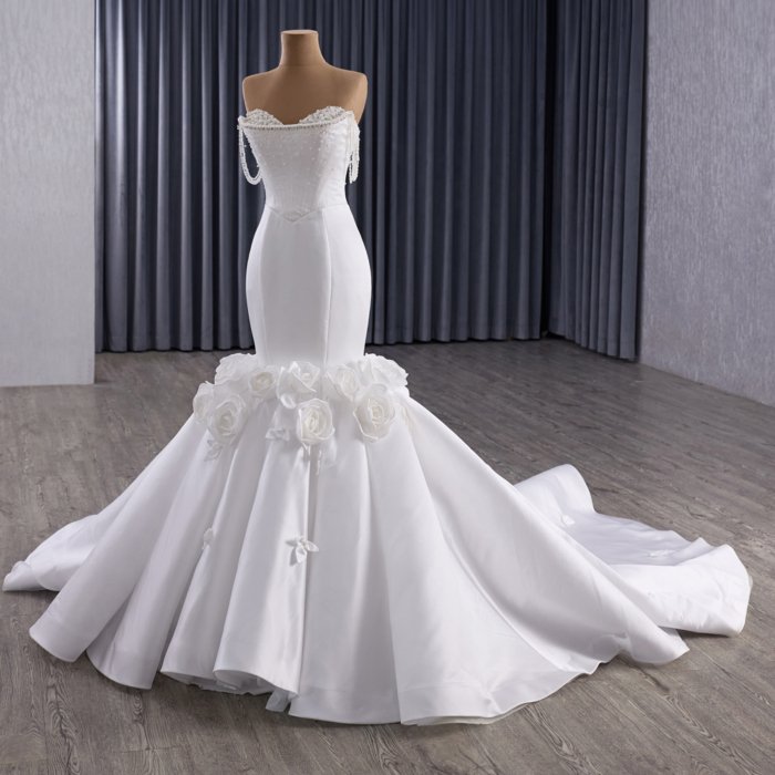 2025 Mermaid Mordern Wedding Dress Elegant Bridal Gown Flowers Vestidos De Novias Sequined Beading Lace Evening Party Dress 251099 - Image 5