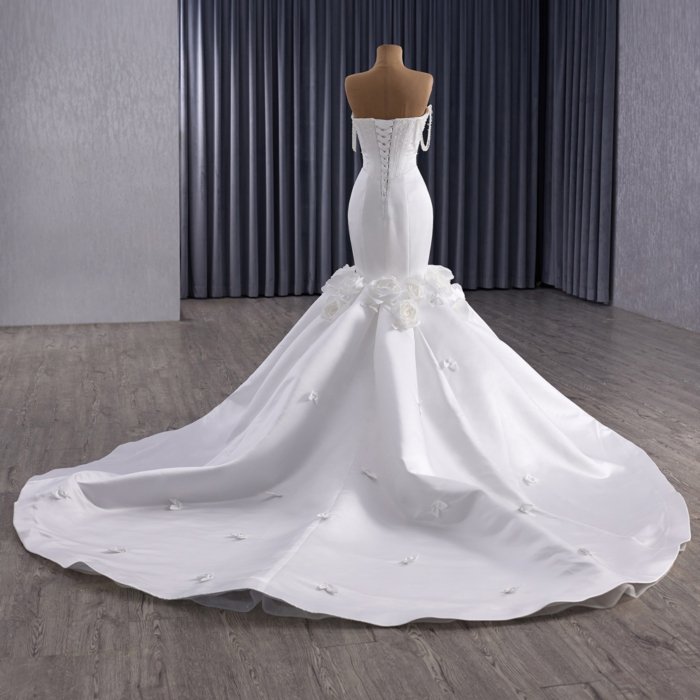 2025 Mermaid Mordern Wedding Dress Elegant Bridal Gown Flowers Vestidos De Novias Sequined Beading Lace Evening Party Dress 251099 - Image 6