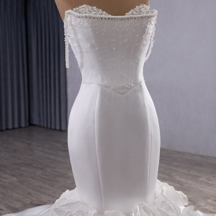 2025 Mermaid Mordern Wedding Dress Elegant Bridal Gown Flowers Vestidos De Novias Sequined Beading Lace Evening Party Dress 251099 - Image 3