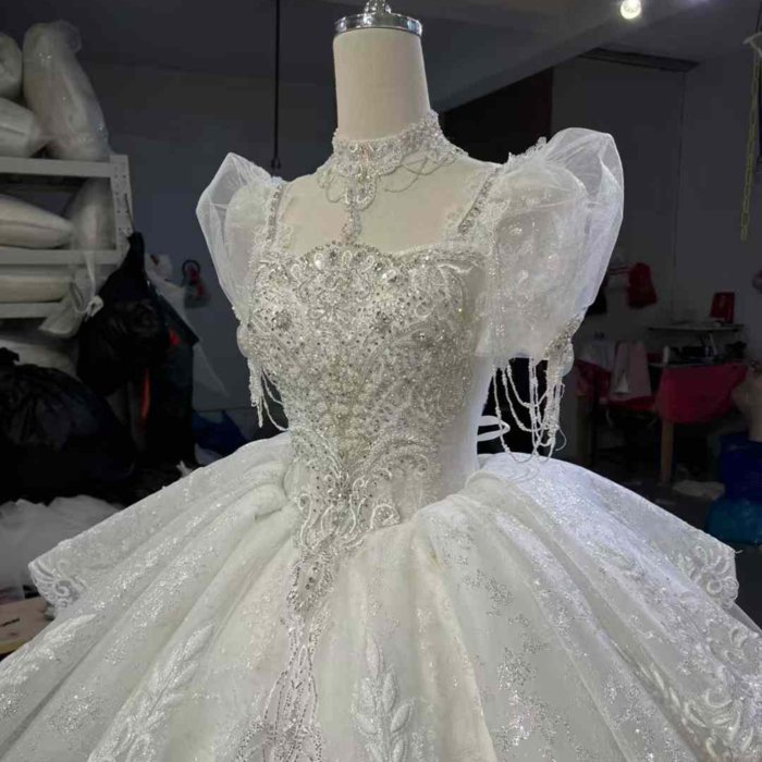 2025 Princess Wedding Dress Elegant Bridal Gown Flowers Vestidos De Novias Sequined Beading Lace Evening Party Dress OY07 - Image 3