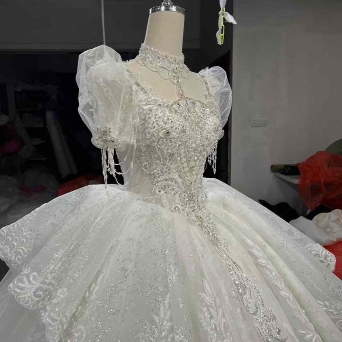 2025 Princess Wedding Dress Elegant Bridal Gown Flowers Vestidos De Novias Sequined Beading Lace Evening Party Dress OY07 - Image 2