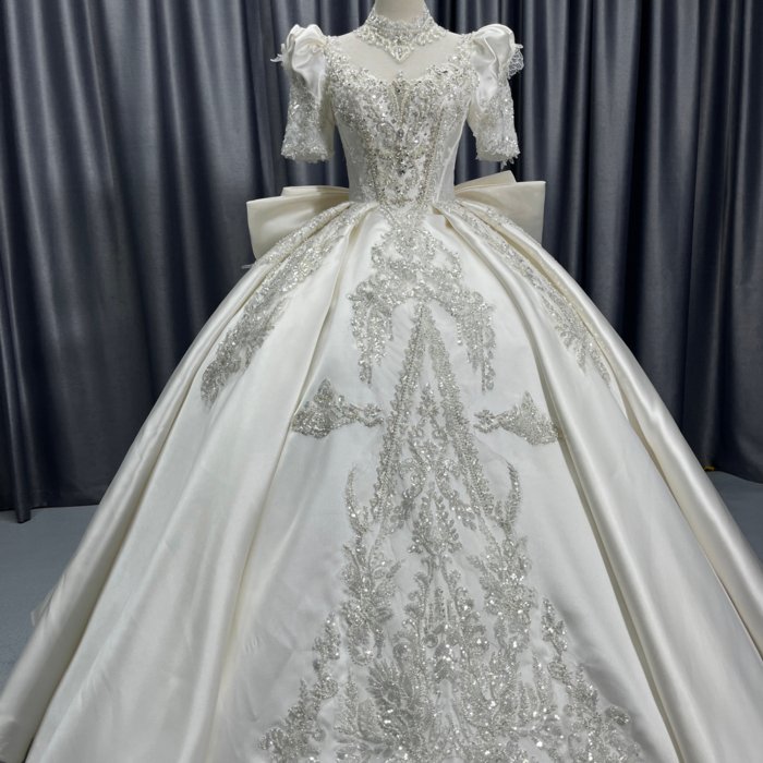2025 Wedding Dress Elegant Bridal Gown Flowers Vestidos De Novias Sequined Beading Lace Evening Party Dress Nigeria CM03 (Customer Link - without shipping) - Image 4
