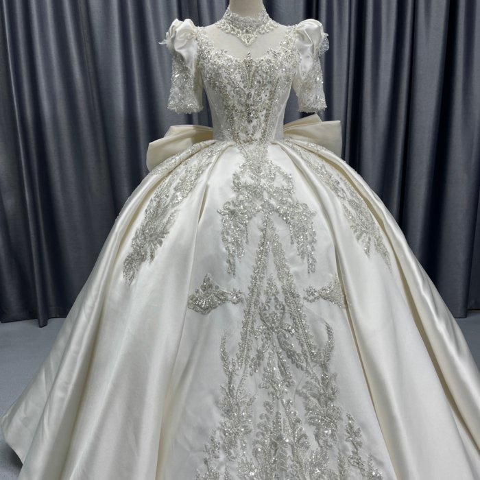 2025 Wedding Dress Elegant Bridal Gown Flowers Vestidos De Novias Sequined Beading Lace Evening Party Dress Nigeria CM03 (Customer Link - without shipping)