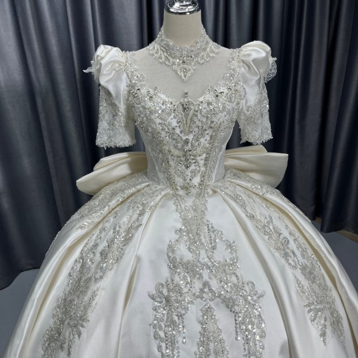 2025 Wedding Dress Elegant Bridal Gown Flowers Vestidos De Novias Sequined Beading Lace Evening Party Dress Nigeria CM03 (Customer Link - without shipping) - Image 2