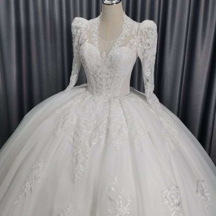 2025 Wedding Dress Elegant Bridal Gown Flowers Vestidos De Novias Sequined Beading Lace Evening Party Dress Nigeria CM06 - Image 4