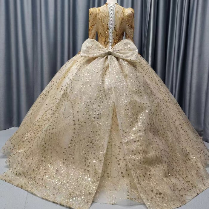 2025 Wedding Dress Elegant Bridal Gown Flowers Vestidos De Novias Sequined Beading Lace Evening Party Dress Nigeria CM09 - Image 2