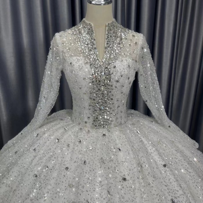 2025 Wedding Dress Elegant Bridal Gown Flowers Vestidos De Novias Sequined Beading Lace Evening Party Dress Nigeria CM16 - Image 2