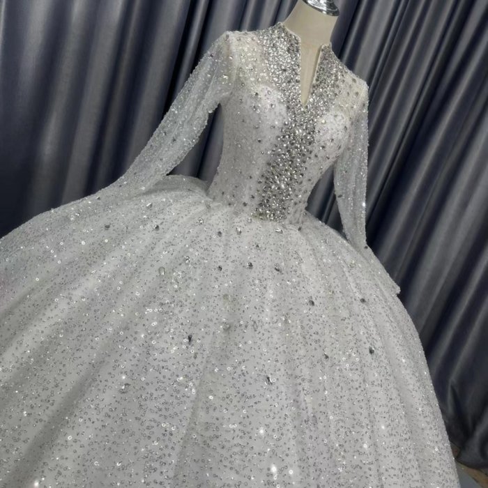 2025 Wedding Dress Elegant Bridal Gown Flowers Vestidos De Novias Sequined Beading Lace Evening Party Dress Nigeria CM16 - Image 6