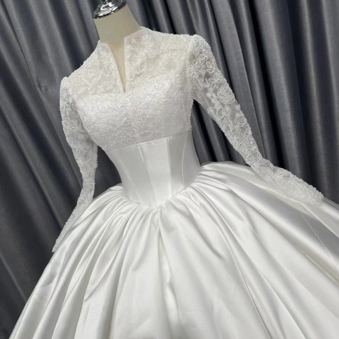 2025 Wedding Dress Elegant Bridal Gown Flowers Vestidos De Novias Sequined Beading Lace Evening Party Dress Nigeria CM18-1 - Image 4