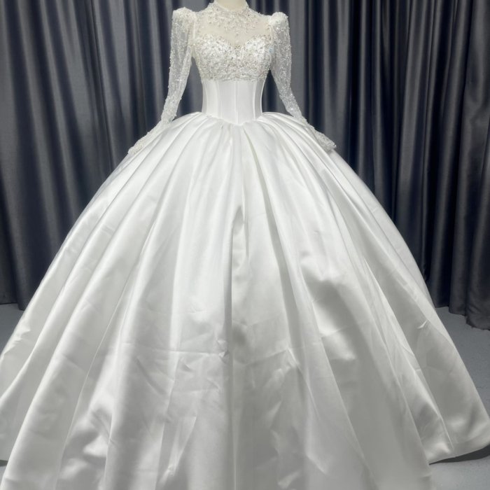 2025 Wedding Dress Elegant Bridal Gown Flowers Vestidos De Novias Sequined Beading Lace Evening Party Dress Nigeria CM18-2