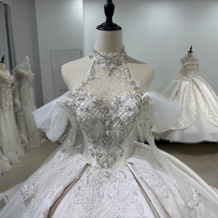 2025 3 in 1 SatinWedding Dress Elegant Bridal Gown Flowers Vestidos De Novias Sequined Beading Lace Evening Party Dress XS191 - Image 3