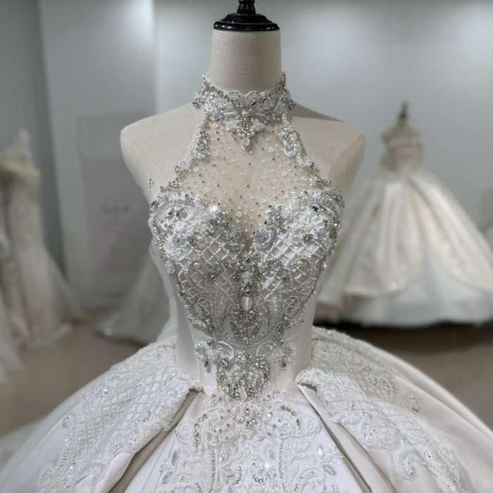 2025 3 in 1 SatinWedding Dress Elegant Bridal Gown Flowers Vestidos De Novias Sequined Beading Lace Evening Party Dress XS191 - Image 5