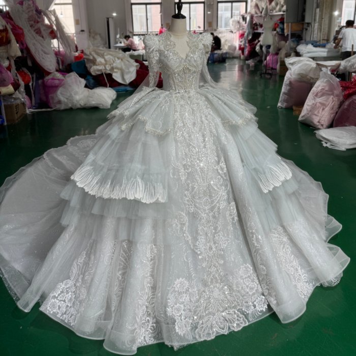 2025 Wedding Dress Elegant Bridal Gown Flowers Vestidos De Novias Sequined Beading Lace Evening Party Dress XS193 - Image 4