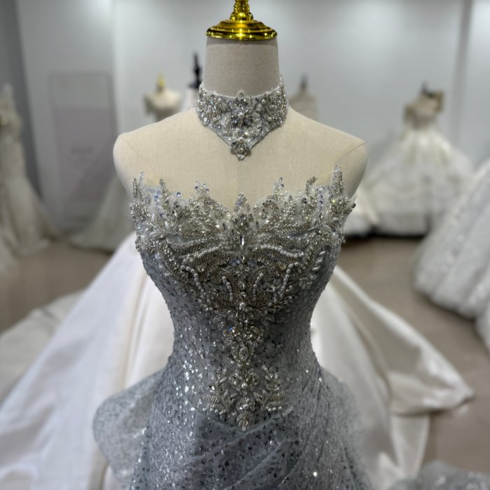 2025 Mermaid Wedding Dress Elegant Bridal Gown Flowers Vestidos De Novias Sequined Beading Lace Evening Party Dress XS197 - Image 3