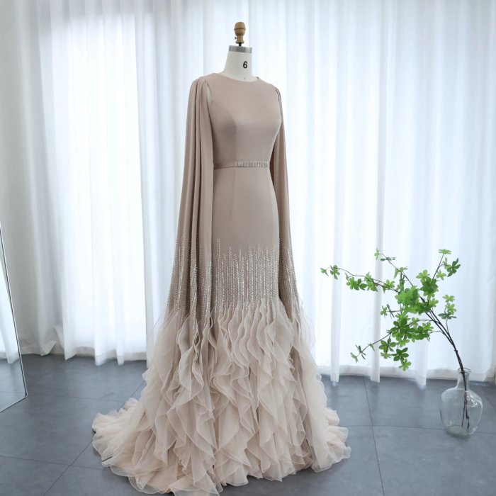 Luxury Dubai Evening Dresses Crystal Elegant Women Wedding Formal Party Gown 440 (Customer Link) - Image 4