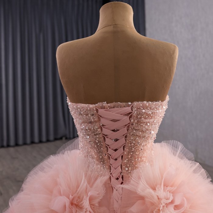 2025 Evening Dress Flowers Vestidos De Fiesta Sequined Beading Lace Evening Party Dress 251055 - Image 4