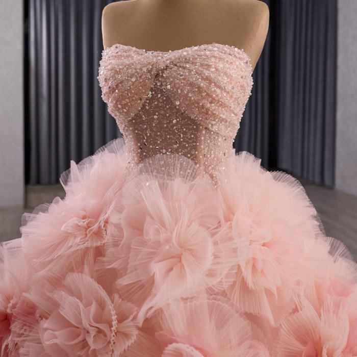 2025 Evening Dress Flowers Vestidos De Fiesta Sequined Beading Lace Evening Party Dress 251055 - Image 3