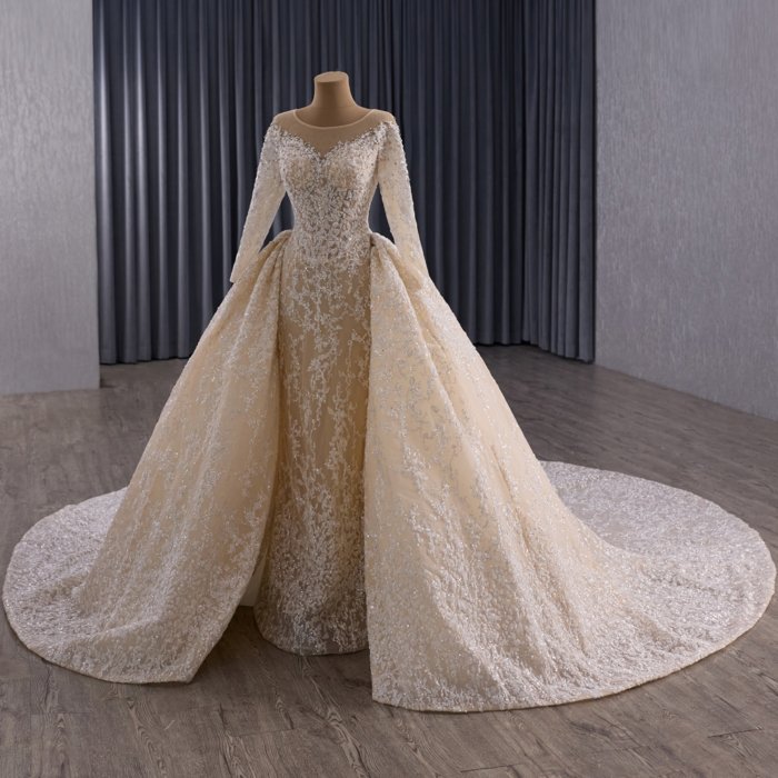 2025 Mermaid Wedding Dress Elegant Bridal Gown Flowers Vestidos De Novias Lace Evening Party Dress 251107 - Image 5