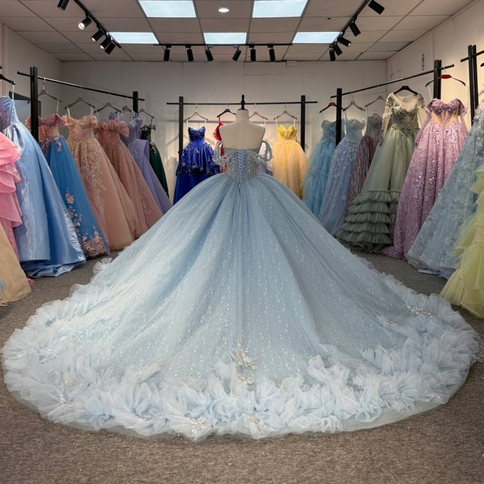 2025 Pink Quinceanera Dress Sweet 15 Quinceañera Flowers Vestidos De 15 Años Sequined Beading Lace Evening Party Dress 6880 - Image 2