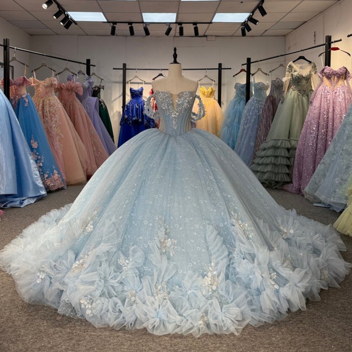 2025 Pink Quinceanera Dress Sweet 15 Quinceañera Flowers Vestidos De 15 Años Sequined Beading Lace Evening Party Dress 6880 - Image 7