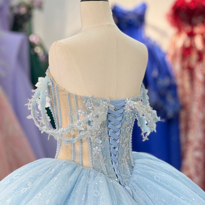 2025 Pink Quinceanera Dress Sweet 15 Quinceañera Flowers Vestidos De 15 Años Sequined Beading Lace Evening Party Dress 6880 - Image 4