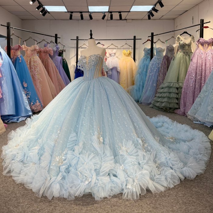 2025 Pink Quinceanera Dress Sweet 15 Quinceañera Flowers Vestidos De 15 Años Sequined Beading Lace Evening Party Dress 6880 - Image 5