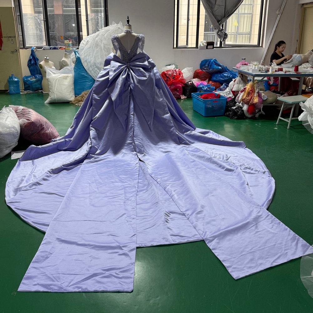 2025 Purple Quinceanera Dress Sweet 15 Quinceañera Satin Flowers Vestidos De 15 Años Sequined Beading Lace Evening Party Dress - Image 2