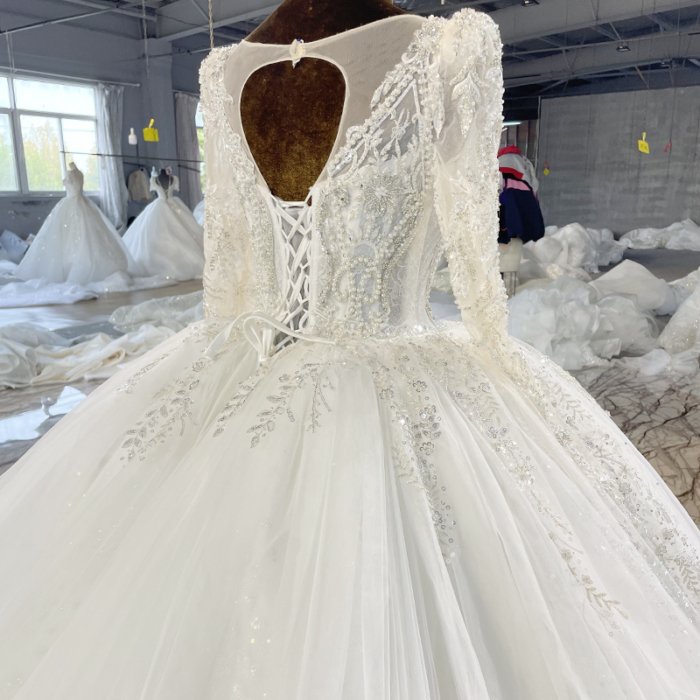 2025 Wedding Dress Elegant Bridal Gown Flowers Vestidos De Novias Sequined Beading Lace Evening Party Dress (Customer Link - 50cm) - Image 4