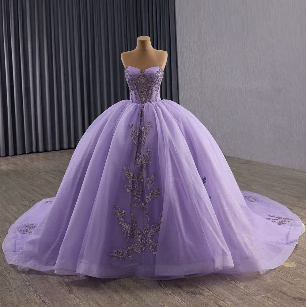 Shimmering Lilac Purple Quinceanera Dresses With Jackets Long Sleeve Ball Gown Sweet 16 Dress 15th Birthday Princess Dress - Image 2