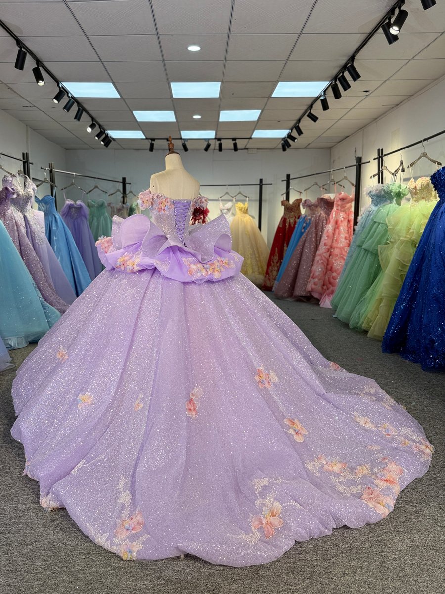 Elegant Lavender Purple Sweetheart Quinceanera Dresses Off Shoulder Ball Gown Lace Up Corset Gown 15th Birthday Dress - Image 6