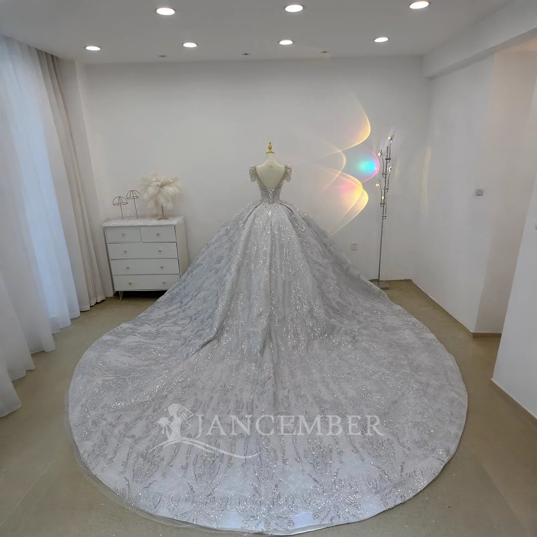 2025 Wedding Dress Elegant Bridal Gown Flowers Vestidos De Novias Sequined Beading Lace Evening Party Dress (Customer Link) - Image 2