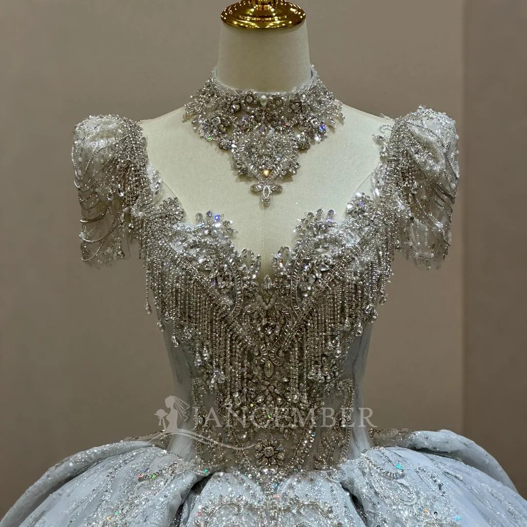 2025 Wedding Dress Elegant Bridal Gown Flowers Vestidos De Novias Sequined Beading Lace Evening Party Dress (Customer Link) - Image 3