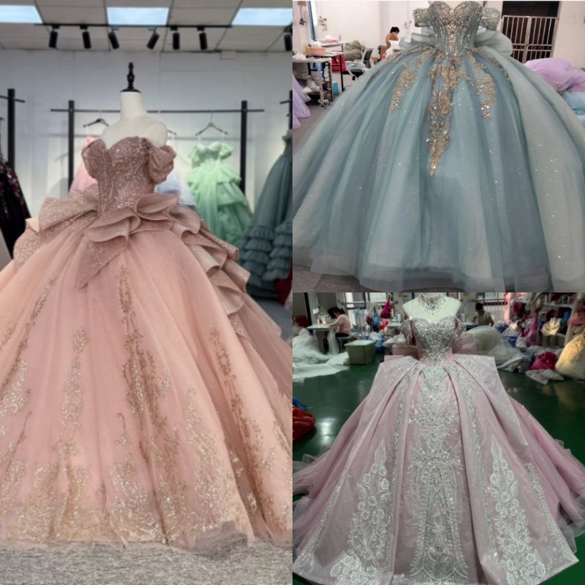 Quinceanera Dress Sweet 15 Quinceañera Flowers Vestidos De 15 Años (Customer Link for 3 Dresses)