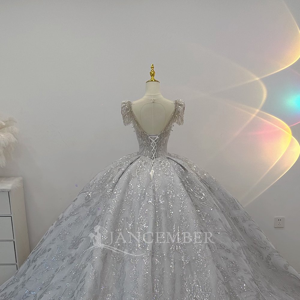 2025 Wedding Dress Elegant Bridal Gown Flowers Vestidos De Novias Sequined Beading Lace Evening Party Dress (Customer Link) - Image 4