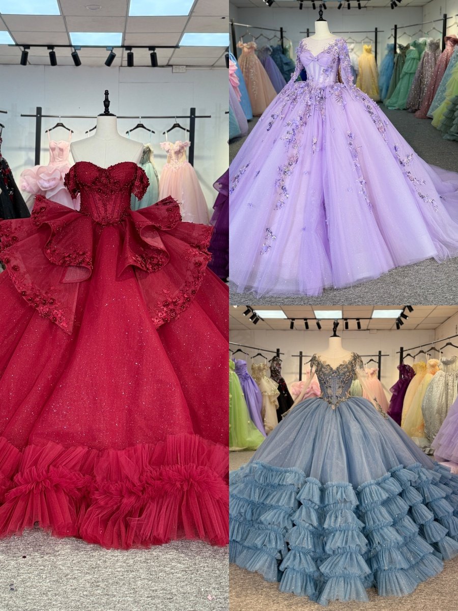 Quinceanera Dress Sweet 15 Vestidos De 15 Años Sequined Evening Party Dress (Customer Link - For 3 Dresses - 50% Deposit)