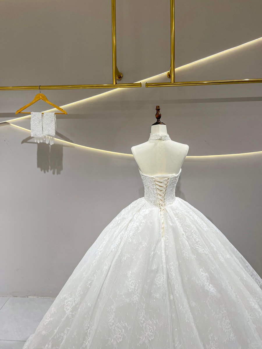 Wedding Dress Elegant Bridal Gown Flowers Vestidos De Novias Sequined Beading Lace Evening Party Dress (Customer Link - with Veil) - Image 4