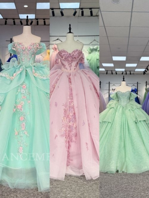 Quinceanera Dress Ball Gown Beaded Design (Customer Link - In Stock)