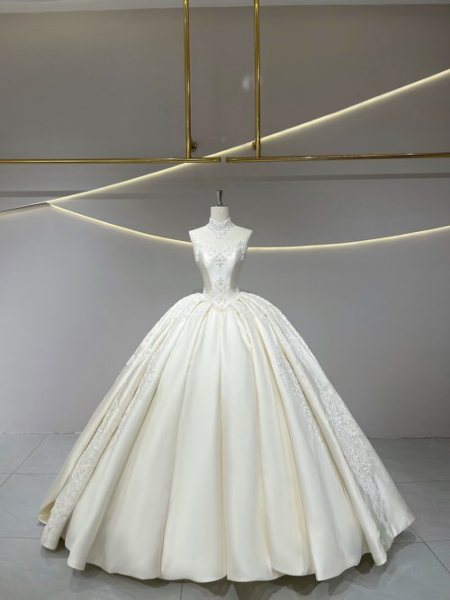 Wedding Dress Elegant Bridal Gown Flowers Vestidos De Novias Sequined Beading Lace Evening Party Dress (Customer Link - 50% Balance)