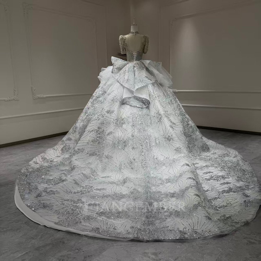 Wedding Dress Elegant Bridal Gown Flowers Vestidos De Novias Sequined Beading Lace Evening Party Dress (Customer Link) - Image 2