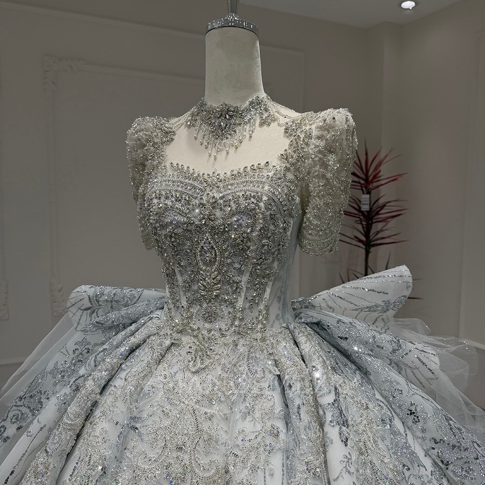 Wedding Dress Elegant Bridal Gown Flowers Vestidos De Novias Sequined Beading Lace Evening Party Dress (Customer Link) - Image 3