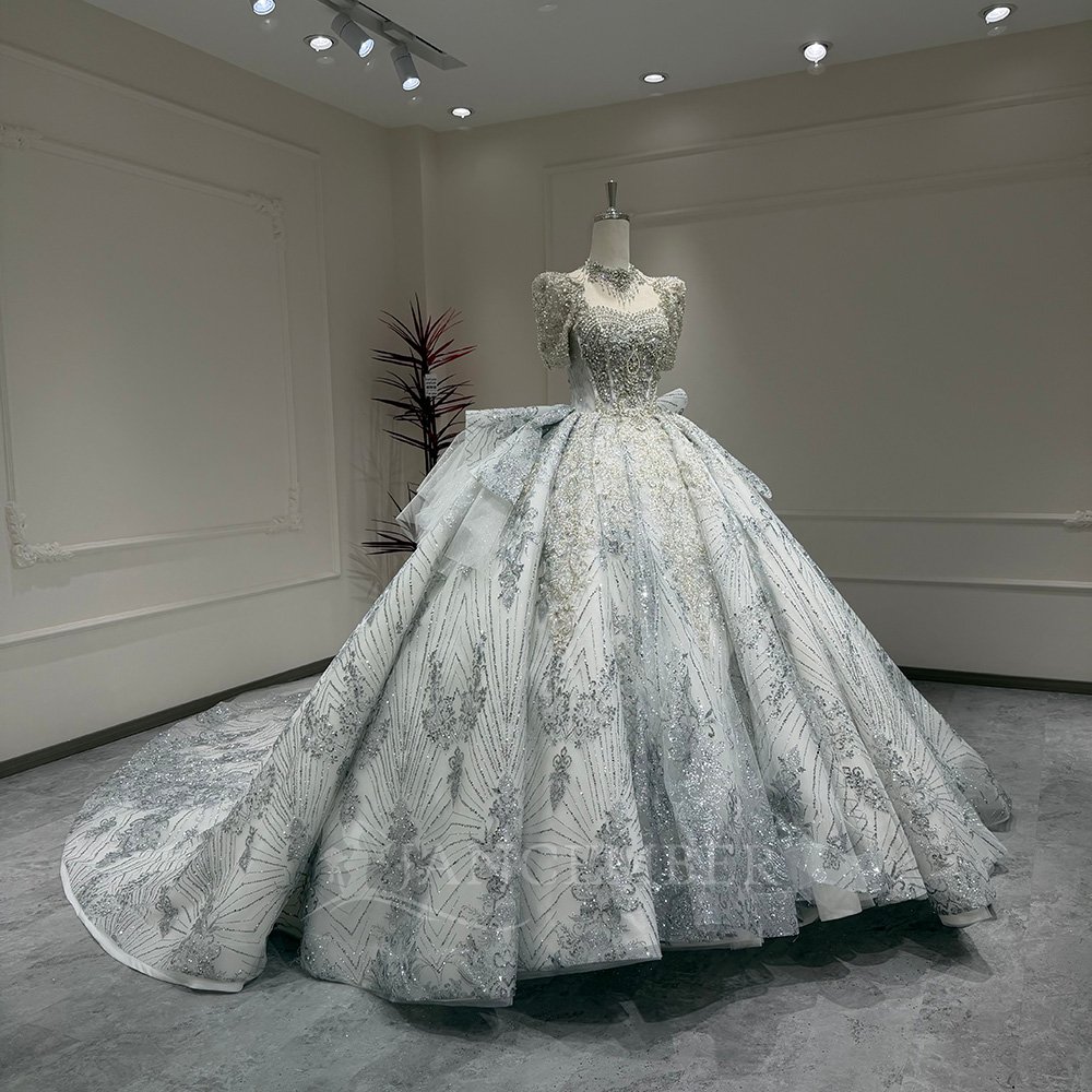 Wedding Dress Elegant Bridal Gown Flowers Vestidos De Novias Sequined Beading Lace Evening Party Dress (Customer Link) - Image 6