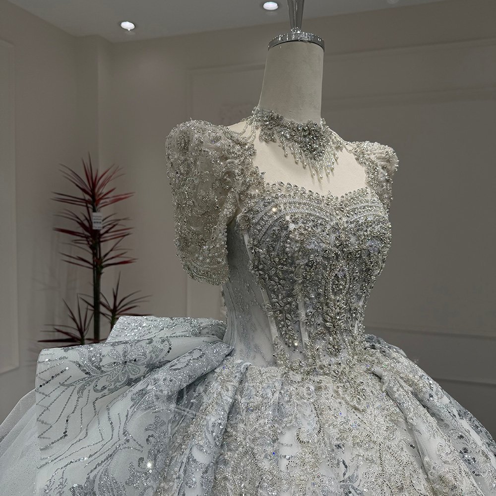 Wedding Dress Elegant Bridal Gown Flowers Vestidos De Novias Sequined Beading Lace Evening Party Dress (Customer Link) - Image 4